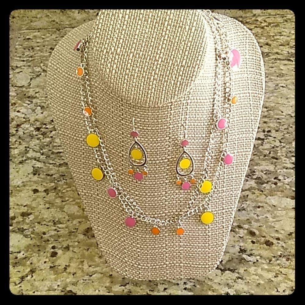 Womens RLL Retro Chic Earrings & Necklace Set